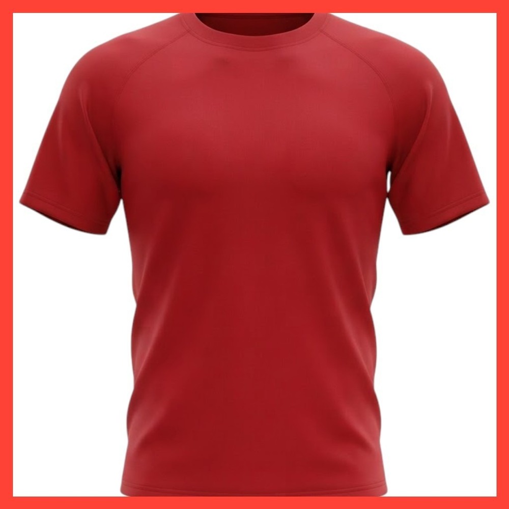 NWOT Reebok Mens Red Short Sleeve Activewear Training T-Shirt Size Large B405A15